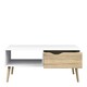 image 5 of Oslo Coffee Table 1 Drawer 1 Shelf in White and Oak