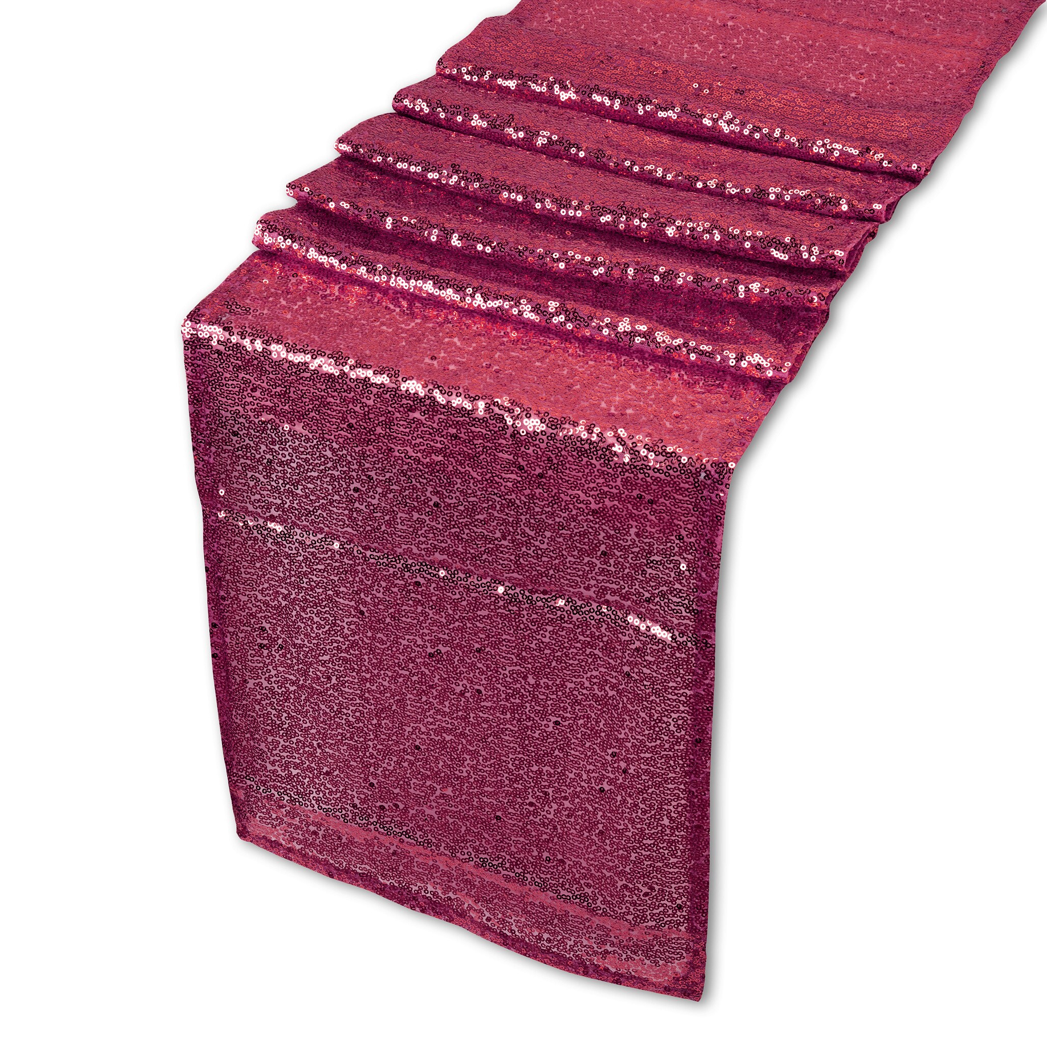 Shimmer Sequin Table Runner, Overlay Sequin Table Linen - 11x108 Inch