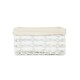 image 3 of White Scandi Storage Basket with White Lining White | White | S