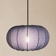 image 7 of CGC Lila Navy Oval Ribbed Stretch Cotton Lampshade