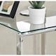 image 2 of Furniturebox Miami Modern Clear Glass And Chrome Metal Side End Table