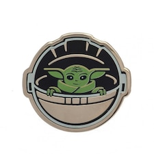 Star Wars: The Mandalorian Badge - Silver/Green/Black - One Size