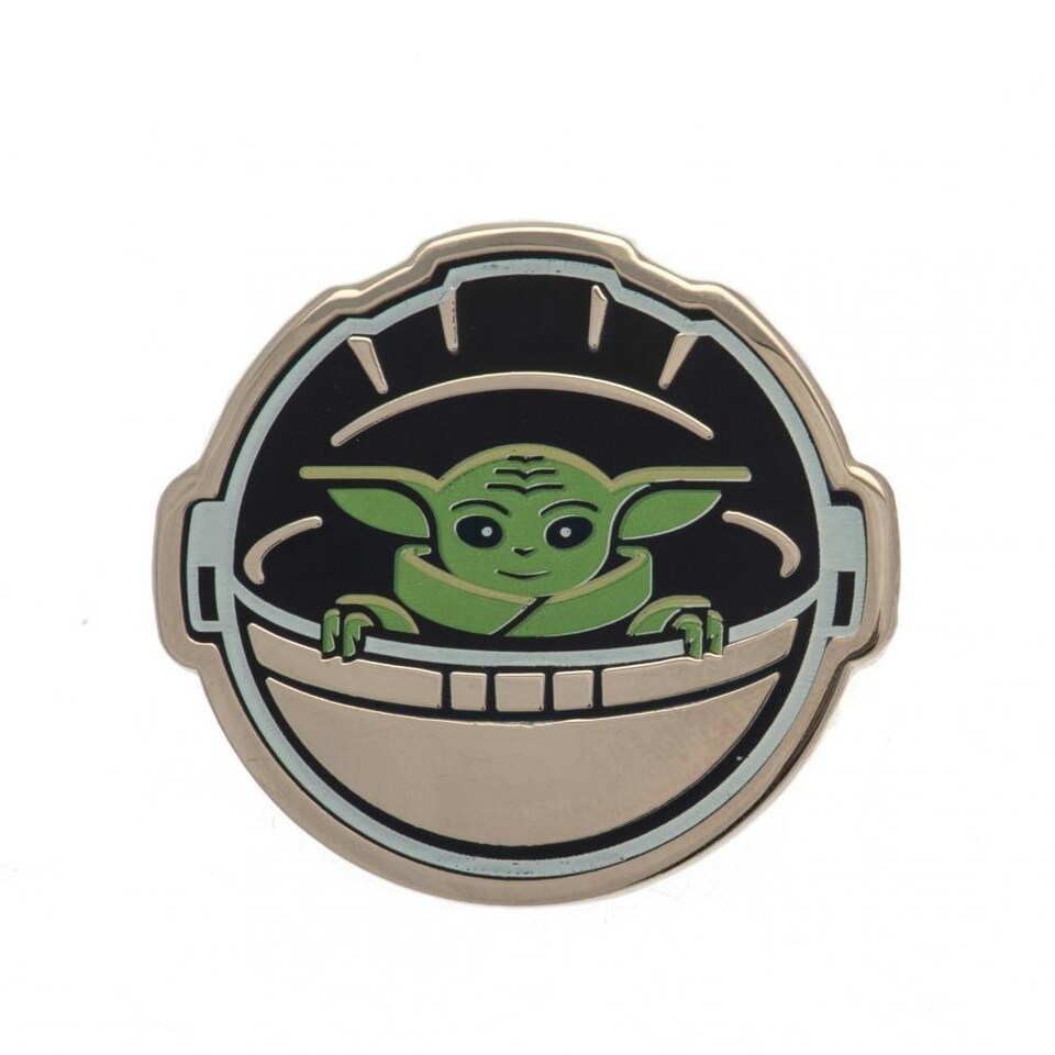 image 1 of Star Wars: The Mandalorian Badge - Silver/Green/Black - One Size