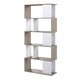 image 3 of Maze Open Bookcase 4 Shelves in Jackson Hickory Oak and White