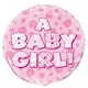 image 1 of Unique Party A Baby Girl Prism Foil Balloon - Pink - One Size