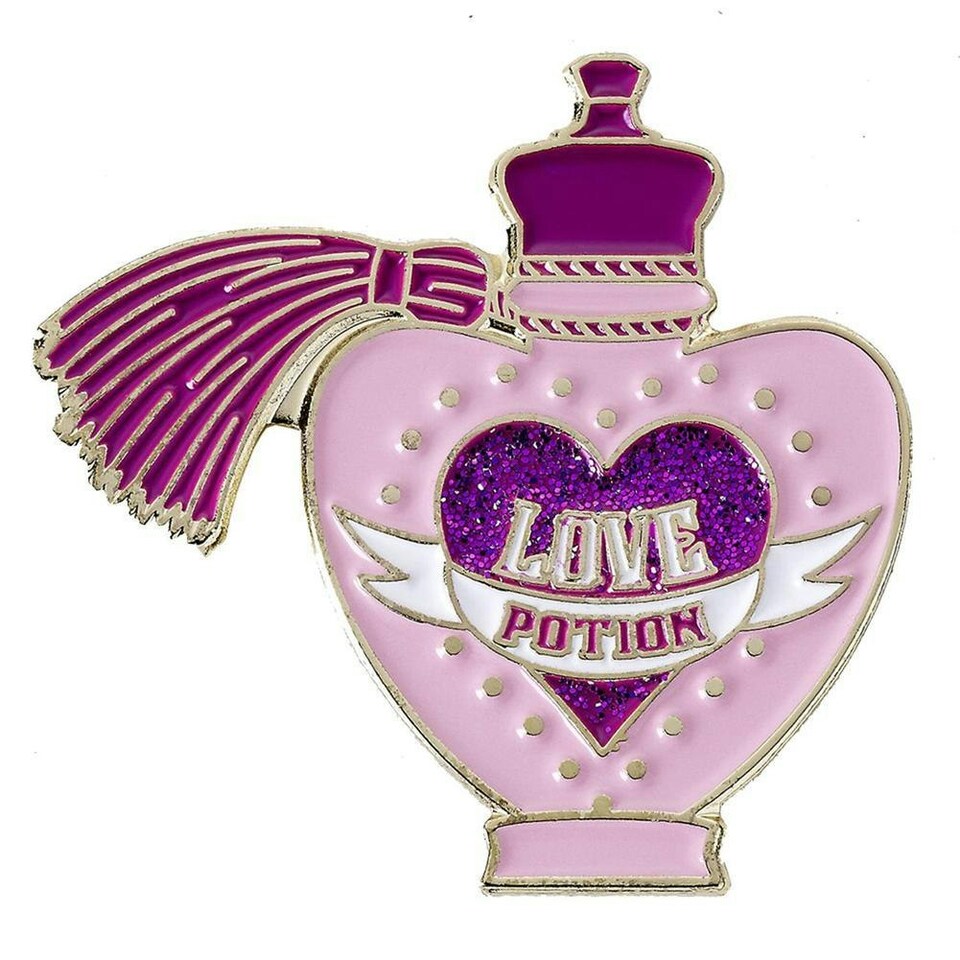 image 1 of Harry Potter Love Potion Badge - Light Pink/Purple - One Size