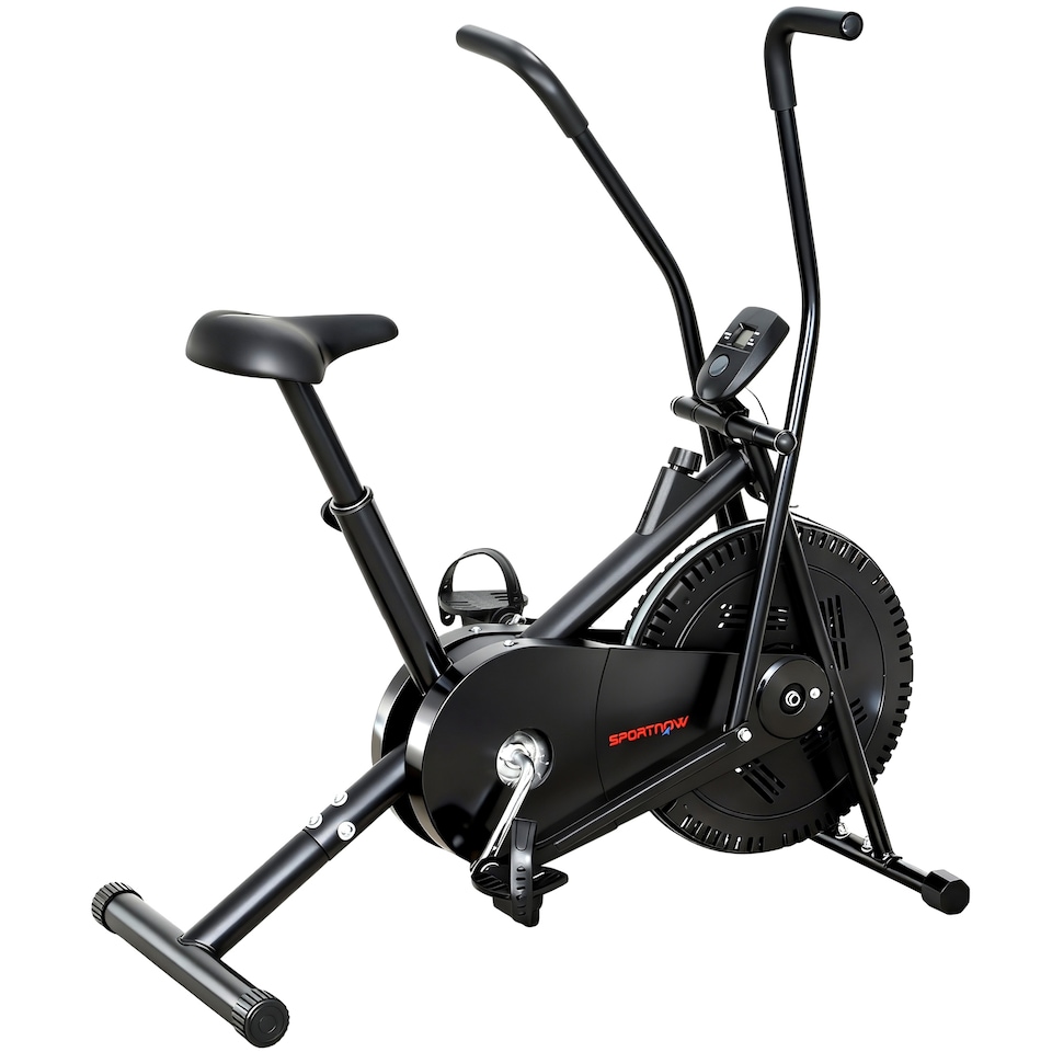 image 1 of SPORTNOW Exercise Bike with Adjustable Seat, LCD Display, Smooth Belt Drive