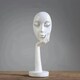 image 2 of Living and Home Abstract White Face Resin Statue for Decoration, 11.5cm Dia x 37cm H