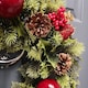 image 7 of Premier 45cm Indoor / Outdoor Christmas Wreath Decoration - Red & Green