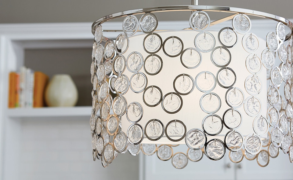 image 1 of Lexi 3 Light Round Ceiling Pendant Polished Nickel, E27