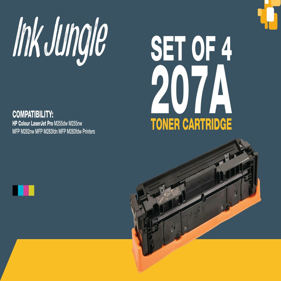 image 1 of Set of 4 Compatible HP 207A Toner Cartridges Multi