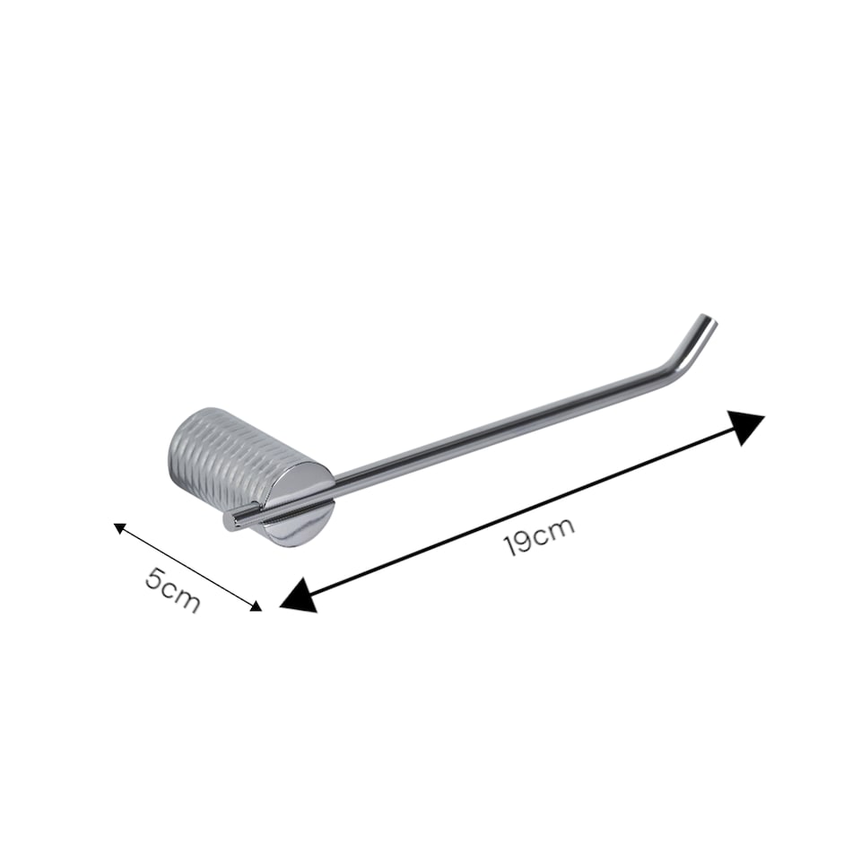 image 1 of Showerdrape Vitality Chrome Stainless Steel Wall Mounted Toilet Roll Holder | Silver | 1