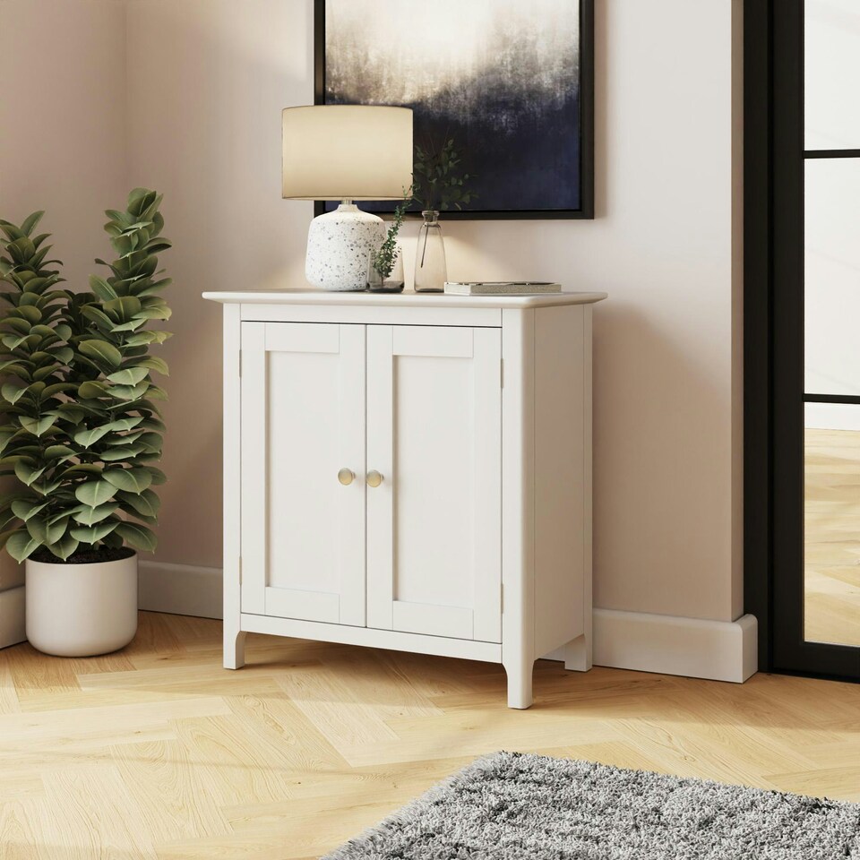 image 1 of Palma 2 Door Compact Sideboard Pure White White