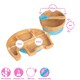 image 3 of Tiny Dining Children's Bamboo Suction Elephant Dinner Set - Blue
