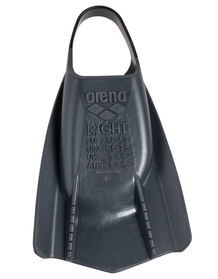image 1 of Arena Powerfin Pro II Competitive Training Fins - Black/Grey