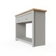 image 3 of Lisbon 2 Drawer Console Table Grey & Oak