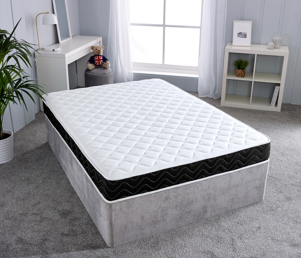image 1 of Midnight Cooltouch Hybrid Mattress - 18cm Deep, Soft Feel | Black | King