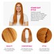 image 3 of Long Ginger Rocker Wig – 80s Rockstar Fancy Dress Hairpiece for Adult N/A | One Size
