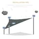 image 7 of Outsunny 5x5m Triangle Sun Shade Sail UV Protection HDPE Canopy w/ Rings Grey Grey
