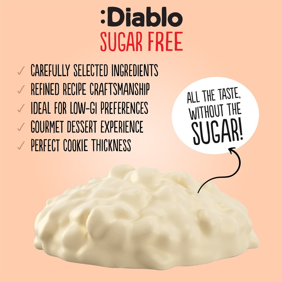 image 1 of Diablo No Added Sugar Caramel and Peanut Coconut Cookies 100g