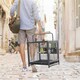 image 2 of Yaheetech 65 cm Tall Wrought Iron Travel Bird Cage Carrier Black