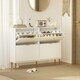 image 2 of HOMCOM Slim Shoe Storage Cabinet with 4 Flip Drawers for Hallway White
