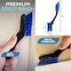 image 4 of Grout Tile Cleaning Brush Removes Mould and Dirt Removal Narrow Stiff Brushes for Kitchen & Bathroom | Blue | Black, Blue | 1