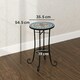 image 7 of Outsunny 35.5cm Round Mosaic Garden Side Table Plant Stand w/ Shelf, Blue 