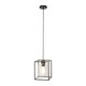 image 1 of BHS Hardy Cage Ceiling Pendant with Bubble Glass Shade | Black | Matte Black | 1