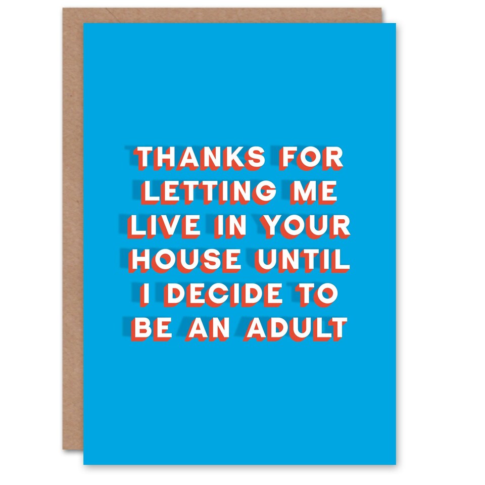 image 1 of Thanks Letting Live Your House Fun Funny Fathers Day Dad Card
