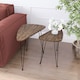 image 7 of Vida Designs Brooklyn Oval Nest of Tables 2 Piece Set Nesting Sofa Bedside Side Table, Dark Wood