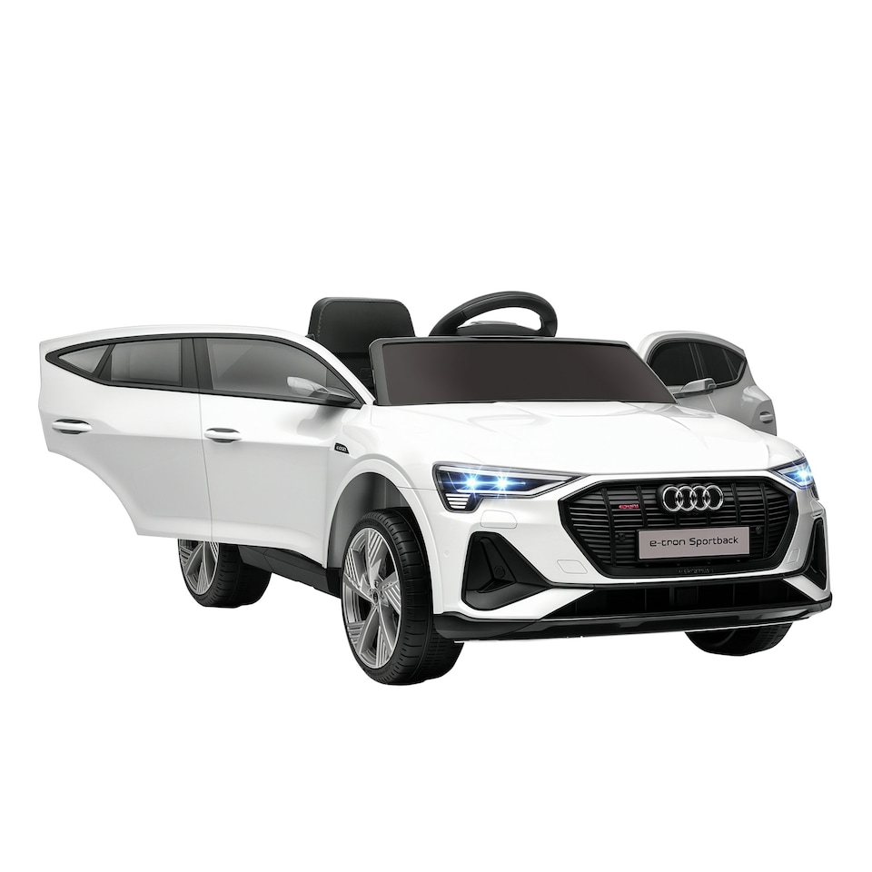 image 1 of HOMCOM 12V Kids Electric Ride-On Car/ w Remote Control, Lights, Music - White