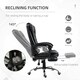 image 4 of HOMCOM Executive Office Chair PU Leather Swivel Chair with Footrest Black
