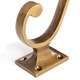 image 2 of Hammer & Tongs Square Back Hat & Coat Hook - W35mm x H105mm - Brass