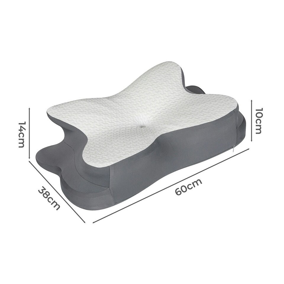 image 1 of Lavio Memory Foam Cervical Pillow Neck Shoulder Arm Back Support Pain Relief White