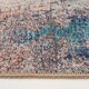 image 4 of KUKOON Pastel Multicolour Distressed Abstract Non Slip Washable Low Pile Rug 60cm x 110cm | Multi