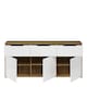 image 6 of Orkney 3 Drawer Sideboard with 3 Doors in Mauvella Oak and White Gloss