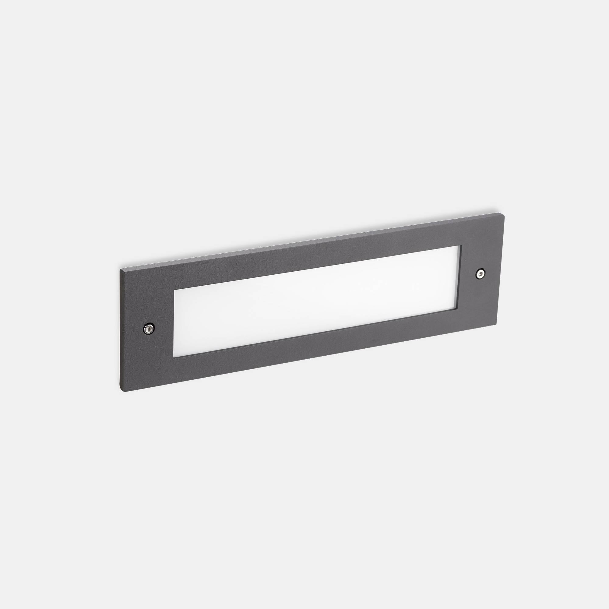 Micenas Outdoor LED Recessed Wall Light Dark Grey 29.8cm 1215lm 4000K IP65 - Special Offer