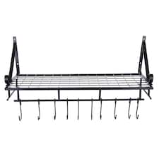 Living and Home Kitchen Wall Mounted Shelves Rack for Pan Storage