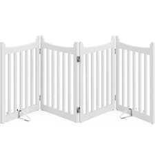 Yaheetech 4-Panel Pet Puppy Fence, 50 × 60.5 cm White