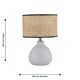 image 7 of First Choice Lighting Tuscan White Ceramic Lamp with Natural Cane Shade White | Brown