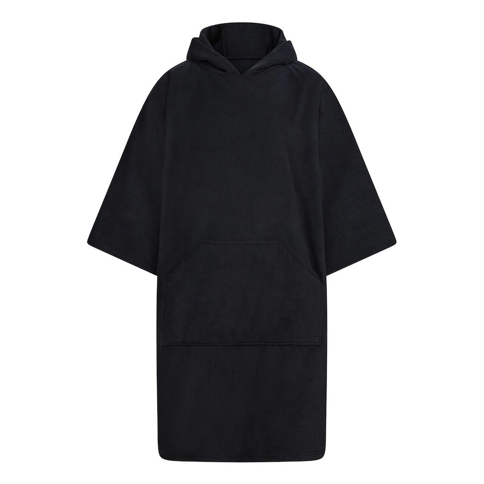 image 1 of Towel City Unisex Adult Poncho - Black - One Size