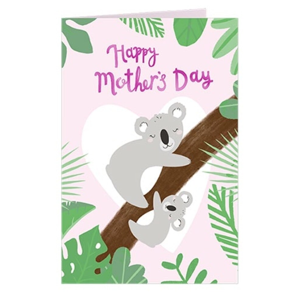 Happy Mother's Day Koalas Greeting Card with Envelope