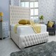 image 1 of Dino Plush Double Bed Frame - Beige