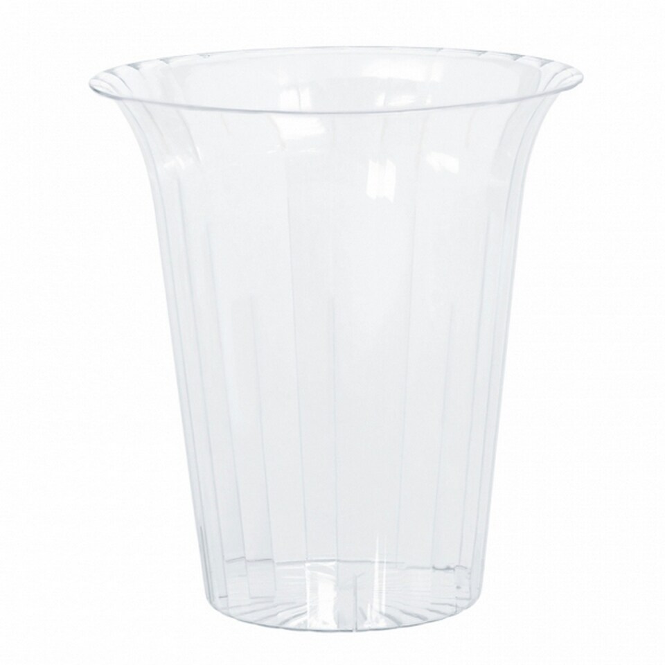 Amscan Flared Plastic Food Presentation Cylinder - Clear - Large
