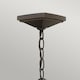image 2 of Manhattan 1 Light Outdoor Ceiling Chain Lantern Oil Rubbed Bronze, E27