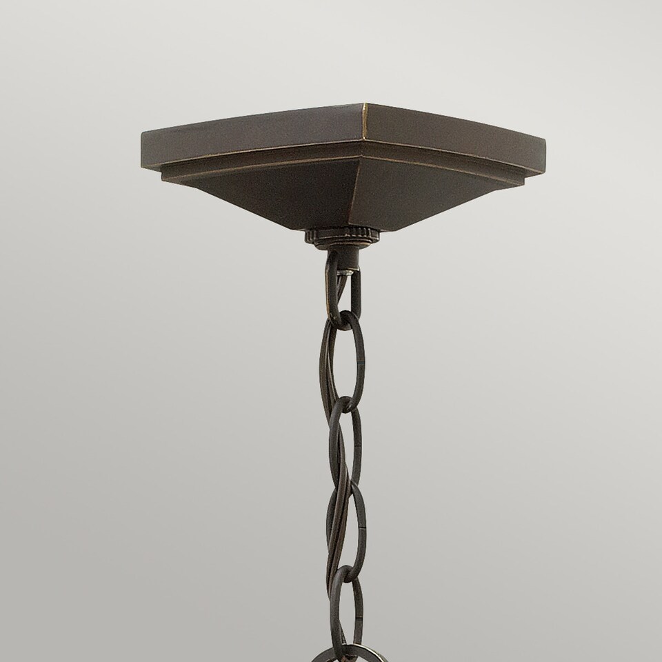 image 1 of Manhattan 1 Light Outdoor Ceiling Chain Lantern Oil Rubbed Bronze, E27