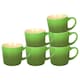 image 1 of Argon Tableware New Bone China Mugs - 330ml - Green Ombre - Pack of 6 Green