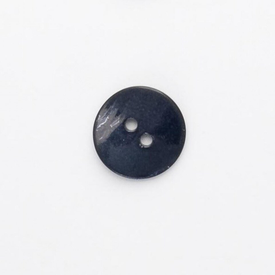 Minerva Navy Blue Round Akoya Shell Buttons for Dressmaking - 11.5mm - per value pack of 50