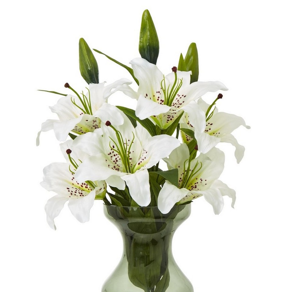 image 1 of Madonna Lily Spray (Single Stem Flower) - Plastic - Height 87 cm - White